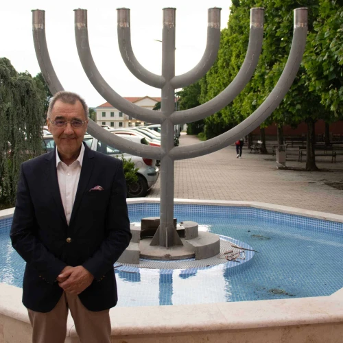 Executive Director István László Mészáros stands on the grounds of Faith Church's headquarters in Budapest. Photo by David Isaac.