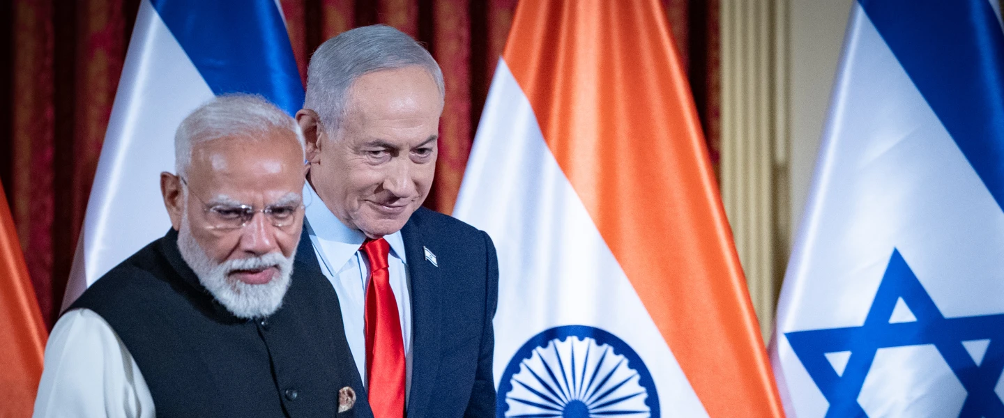 Indian Prime Minister Narendra Modi and Israeli Prime Minister Benjamin Netanyahu hold a joint press conference at the King David Hotel in Jerusalem, Feb. 26, 2026. Photo by Yonatan Sindel/Flash90.