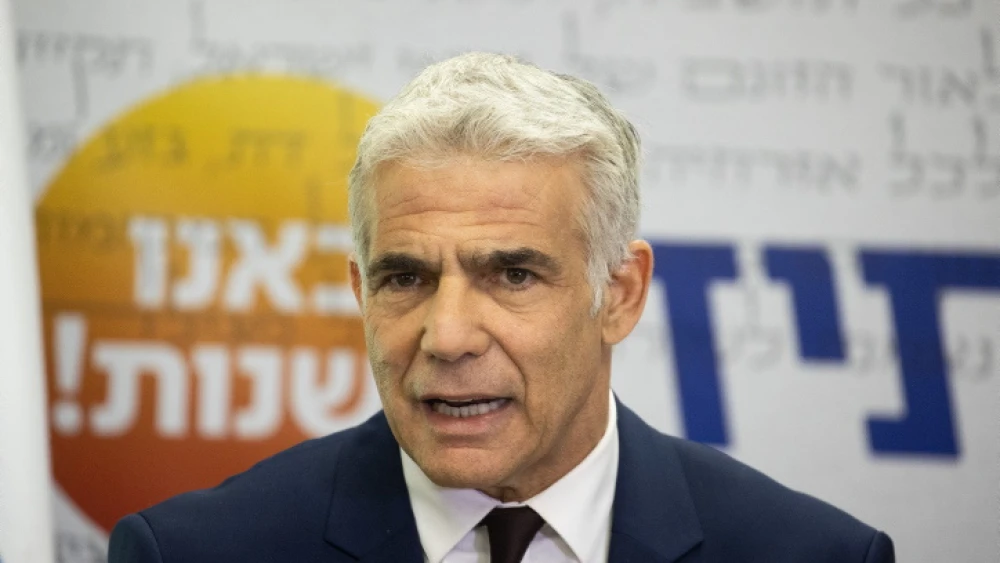 Israeli Foreign Minister Yair Lapid, seen at the Knesset, blamed Poland for a recent deterioration in ties, July 26, 2021. Photo by Yonatan Sindel/Flash90.