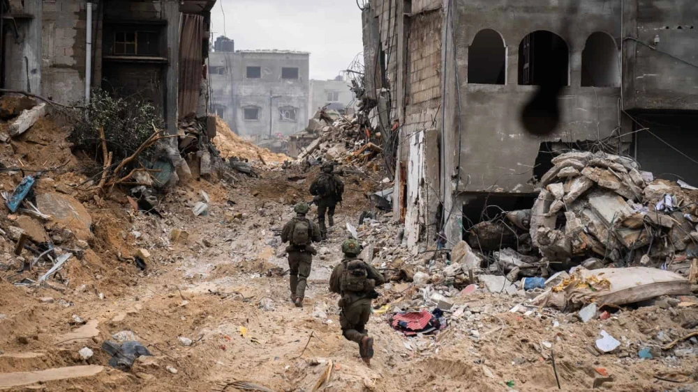 Israeli forces operating in the Gaza Strip, Feb. 8, 2024. Credit: IDF.