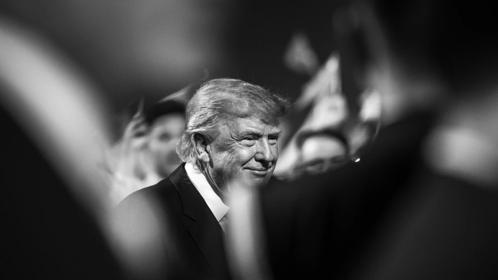 Trump stock black-and-white