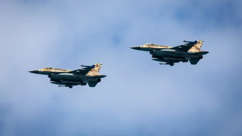 Israeli Air Force F-16 fighter aircraft in flight, May 9, 2019. Photo by Moshe Shai/Flash90.