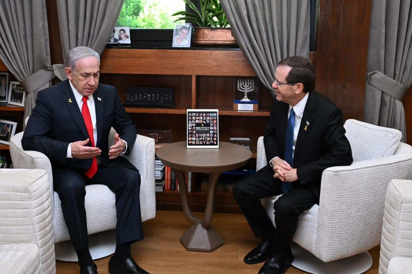 Israel's Prime Minister Benjamin Netanyahu and President Isaac Herzog meet in Jerusalem, July 6, 2025. Photo by Haim Zach/GPO.