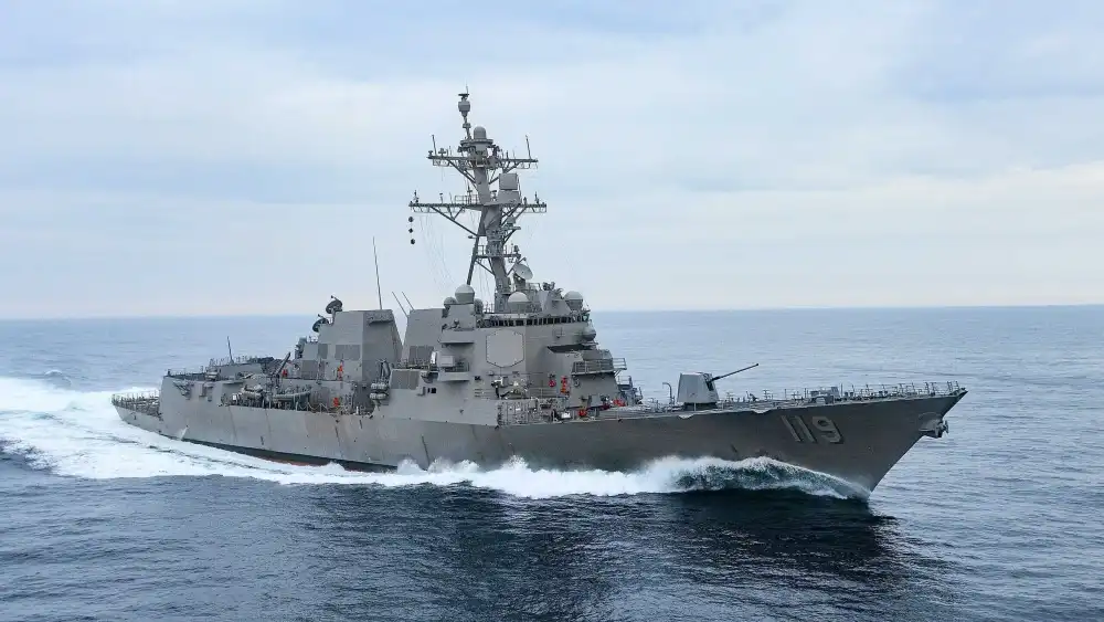 El USS Delbert D. Black en el golfo de México, 2020. Crédito: foto de la Marina de EE. UU., cortesía de HII, por Lance Davis, vía Wikimedia Commons.