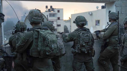 Israeli troops operating in the Hamas-ruled Gaza Strip, Dec. 25, 2023. Credit: IDF.