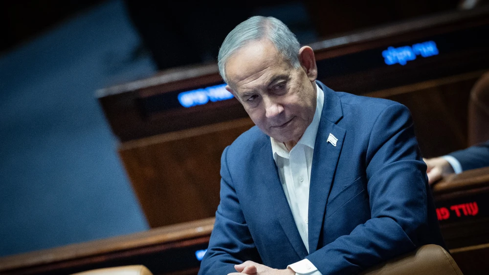 Israeli Prime Minister Benjamin Netanyahu attends a vote at the Knesset in Jerusalem, July 16, 2026. Photo by Yonatan Sindel/Flash90.