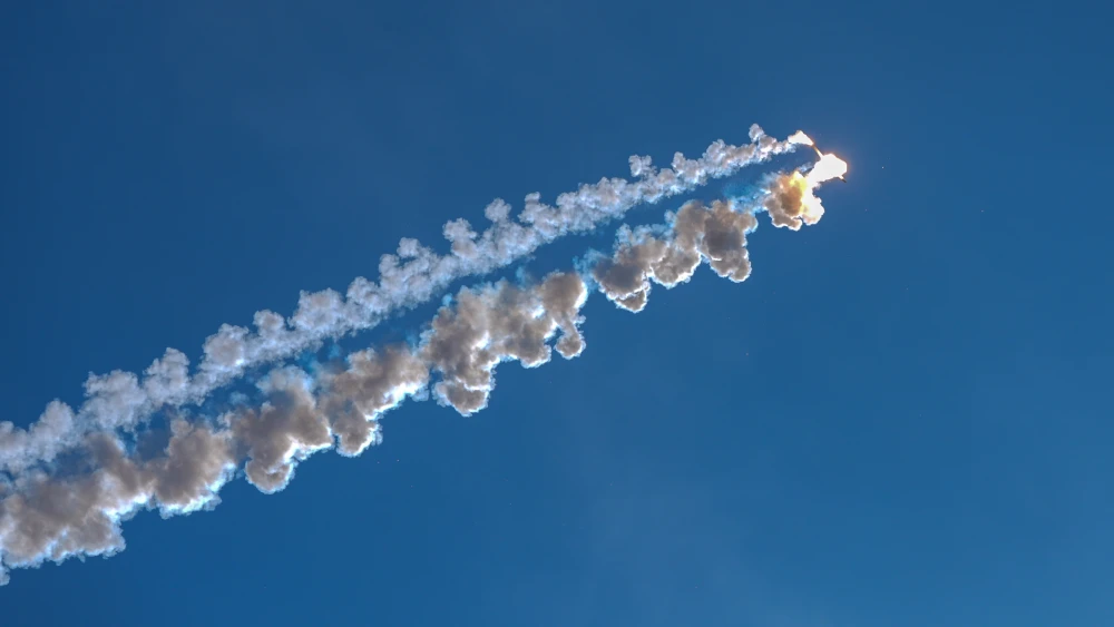 An interceptor missile launched by Israel's Iron Dome air-defense system is seen following a failed launch near the Israel-Lebanon border, June 1, 2026. Photo by Ayal Margolin/Flash90.