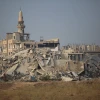 A mosque in the Jabalia camp north of Gaza City, Nov. 9, 2025. Photo by Ali Hassan/Flash90.