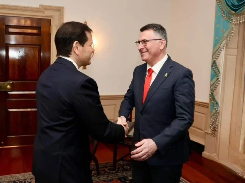 Israeli Foreign Minister Gideon Sa’ar meets with U.S. Secretary of State Marco Rubio in Washington on Dec. 10, 2025. Source: @GidonSaar/X.