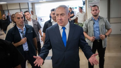 Israeli Prime Minister Benjamin Netanyahu gives a press statement in the Israeli Knesset on Sept. 15, 2019, a few days before the Israeli elections. Photo by Yonatan Sindel/Flash90.