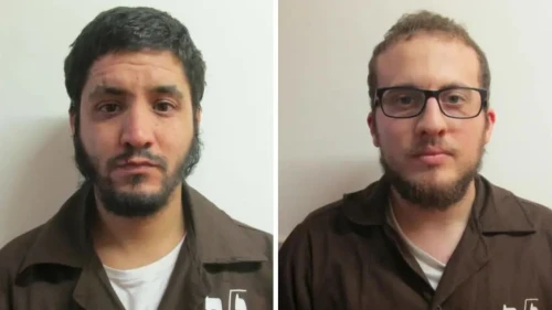 Amin Yassin, 22, and Ali al-Aroush, 28, were arrested on suspicion of planning an Islamic State-style terrorist attack in Israel, Israel's Shin Bet security agency announced on Aug. 22, 2019. Credit: Shin Bet.