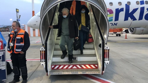 Refugees from Ukraine touch down at Ben-Gurion International Airport on March 8, 2022. Photo by Josh Hasten.