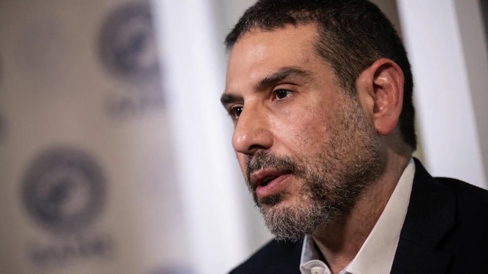 Dr. Adam Hamawy speaks during an AFP interview after meetings at the White House and on Capitol Hill, in Washington, D.C., on June 14, 2024. Credit: Drew Angerer/AFP via Getty Images.