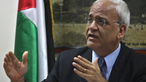 Chief Palestinian negotiator Saeb Erekat speaks at a news conference in Ramallah, on Aug. 23. 2010. Photo by Issan Rimawi/Flash90.