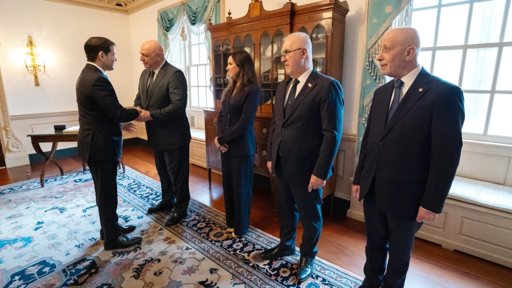 U.S. Secretary of State Marco Rubio meets with Lebanese President Joseph Aoun at the Department of State in Washington, D.C., July 19, 2026. Official State Department photo by Mateo S. Melendy.
