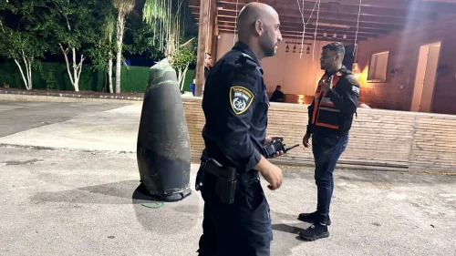 Shrapnel from the Syrian missile in Rahat, Israel on July 2, 2023. Source: Twitter