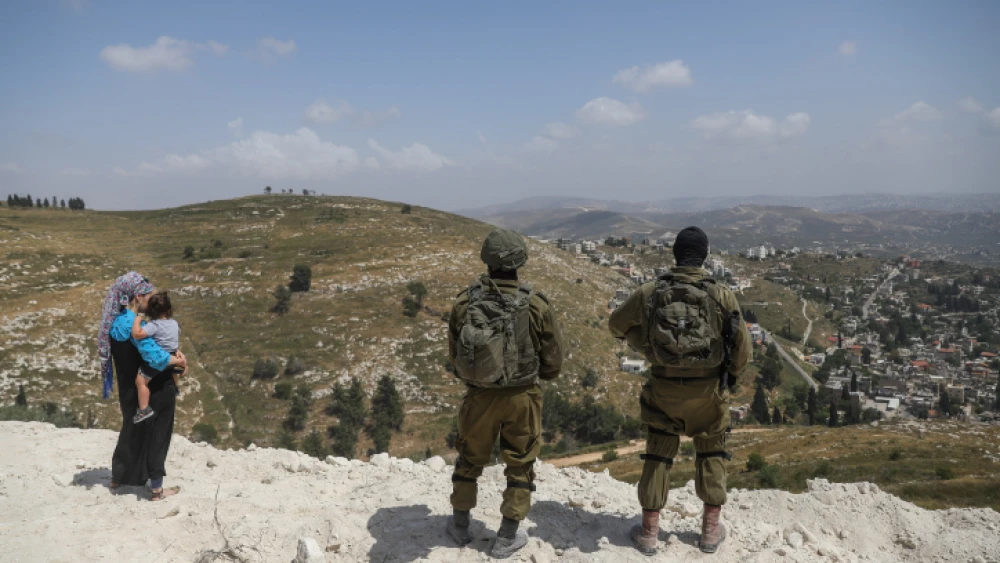 Israeli soldiers guard at the outpost of Homesh, in the West Bank, on May 29, 2023. Photo by Flash90 *** Local Caption *** ??????? ??? ?????? ??????? ???? ?? ???? ????
