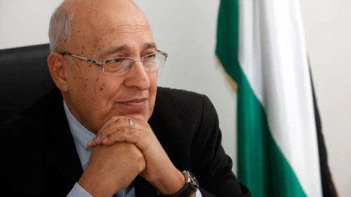 Senior Palestinian official Nabil Shaath in his office in the West Bank city of Ramallah, Jan. 18, 2012. Photo by Miriam Alster/Flash90.