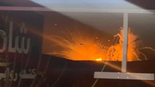 Blasts in Syria attributed to Israel on Dec. 30, 2020. Source: Twitter/ELINT News.