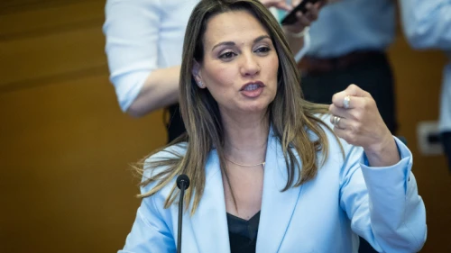 Israel's Education Minister Yifat Shasha-Biton attends a New Hope Party faction meeting at the Knesset on June 6, 2022. Photo by Yonatan Sindel/Flash90.