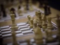 A chess board is seen in a chess tournament held at the Knesset. Photo by Hadas Parush/Flash90.