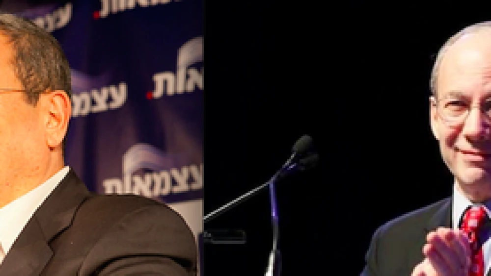 Former Israeli Prime Minister Ehud Barak (left) and former Union for Reform Judaism president Rabbi Eric Yoffie (right) are among the prominent voices on the Jewish left who have opposed the Iran deal. Credit: Barak Weizmann via Wikimedia Commons and Eric Yoffie via Facebook.