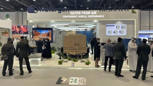 An agreement was signed in Abu Dhabi to launch a joint Israeli-Emirati water research program as part of a collaboration between the Israeli Watergen company and Baynunah, a sister company of Al Dahra Group, an Emirati agriculture group that specializes in food security, May 2021. Credit: Watergen.