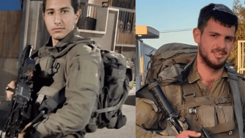 Staff Sgt. Diego Shvisha Harsaj, 20, from Tel Aviv, left, and Staff Sgt. Eliya Hilel, 20, from Tel Zion. Credit: IDF.