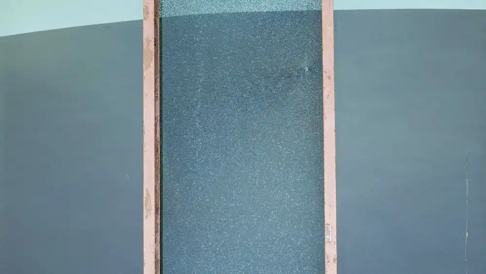 A window that was found shattered at the Israeli Supreme Court in Jerusalem, June 6, 2025. Photo by Oren Ben Hakoon/Flash90.