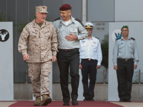 U.S. CENTCOM commander Gen. Kenneth F. McKenzie Jr. (left) and IDF Chief of Staff Lt. Gen. Aviv Kohavi in Israel, Nov. 11, 2019. Credit: IDF Spokesperson’s Unit.