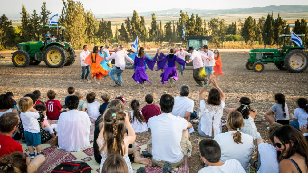 Shavuot at Kibbutz Sarid in Emek Yizrael on May 16, 2021. Photo by Anat Hermony/Flash90.