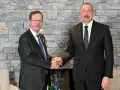Israeli President Isaac Herzog during a meeting with Azerbaijani President Ilham Aliyev on the sidelines of the World Economic Forum Annual Meeting in Davos, Switzerland, Jan. 21, 2026. Photo by Kobi Gideon/GPO.
