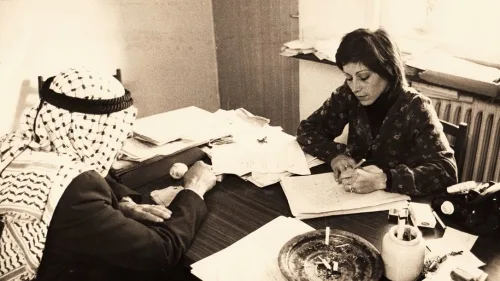 A promotional picture for the documentary “Advocate,” a contender in the Israel Competition of the 2019 Docaviv film festival. The film tells the life story of Lea Tsemel, who has represented many Palestinian terrorists in Israeli courts. Credit: Courtesy.