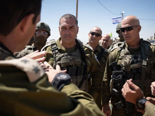 IDF Chief Lt. Gen. Eyal Zamir tours southern Syria with senior commanders, July 1, 2025. Credit: IDF.