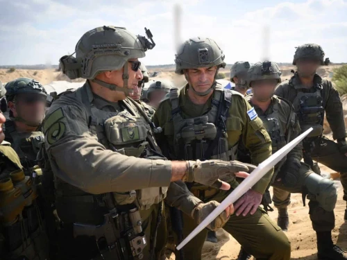 Israel Defense Forces Chief of Staff Lt. Gen. Eyal Zamir holds a situational assessment in the Gaza Strip, Sept. 16, 2025. Credit: IDF.