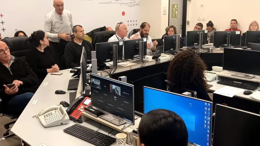 Israel launches a four-day international exercise, with some 120 people from 17 countries participating, simulating the reception of foreign aid in the event of a major earthquake, March 12, 2023. Credit: Israel Ministry of Defense Spokesperson’s Office.