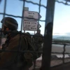 Israeli soldiers block a road near Huwara, south of the Samaria city of Nablus (Shechem), March 12, 2011. Photo by Nati Shohat/Flash90.