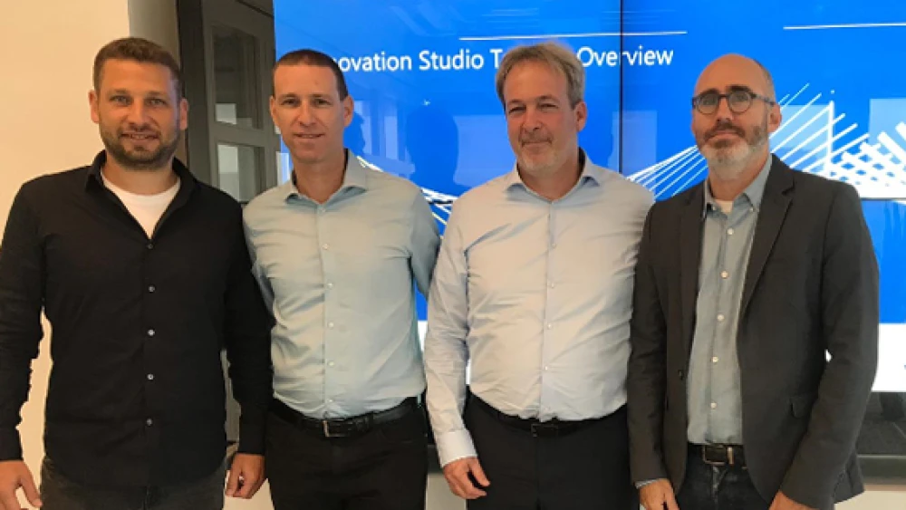 From left: Zooz VP product Nadav Naaman, Mesh CEO Oded Zehavi, ChargeAfter CEO Meidad Sharon and Visa Innovation manager in Tel Aviv Shahar Friedman. Credit: Visa.