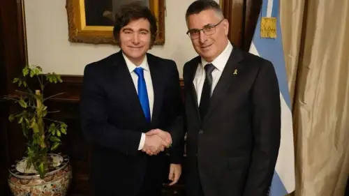 Israeli Foreign Minister Gideon Sa’ar meets with Argentine President Javier Milei in Buenos Aires, Nov. 25, 2025. Source: @gidonsaar/X.