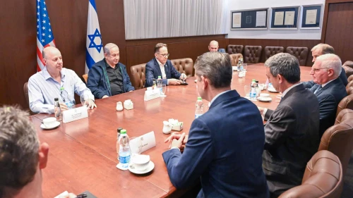 Prime Minister Benjamin Netanyahu hosting an AIPAC delegation at his office in Jerusalem, Nov. 29, 2023. Photo by Kobi Gideon/GPO.