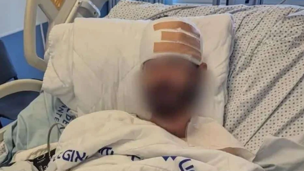 Yehiel Indore in hospital. Credit: Courtesy.