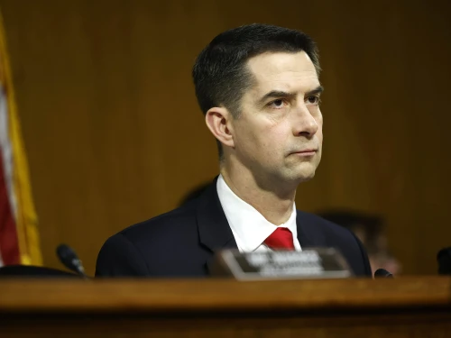 Sen. Tom Cotton (R-Ark.) at the confirmation hearing of Tulsi Gabbard, U.S. President Donald Trump’s nominee to be Director of National Intelligence, before the Senate Intelligence Committee in the Dirksen Senate Office Building in Washington, D.C., on Jan. 30, 2025. Photo by Kevin Dietsch/Getty Images.