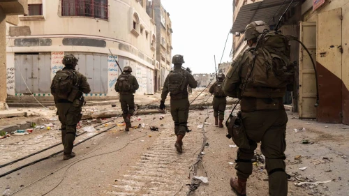 Israeli soldiers in the Gaza Strip, Feb. 26, 2024. Credit: IDF.