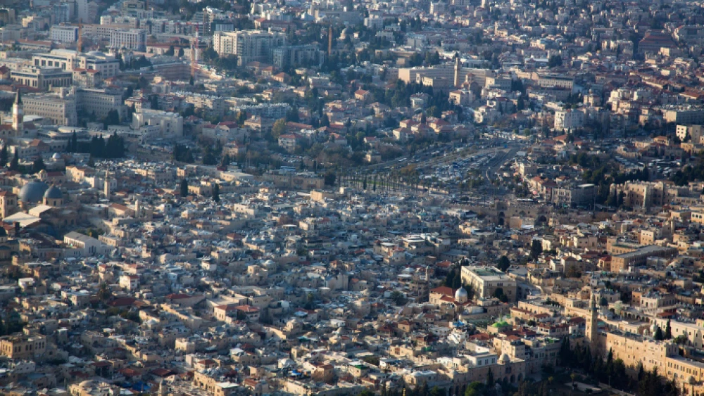 An aerial view of eastern Jerusalem on Dec. 17, 2019. Photo by Moshe Shai/Flash90.