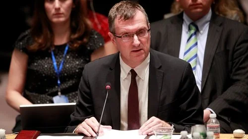 Amb. David Poet, Israel's Deputy Permanent Representative to the U.N., addresses the U.N. Security Council. Credit: U.N. photo/Paulo Filgueiras.
