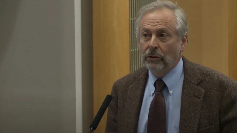Political-science professor Ian Lustick speaks at Brown University in 2014. Source: Screenshot.