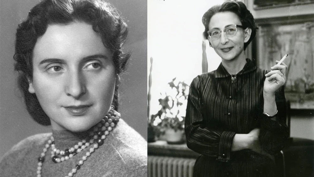 The author's mother, Chava Rosenfarb (left), and Zenia Larsson. Credit: Courtesy of Goldie Morgentaler.