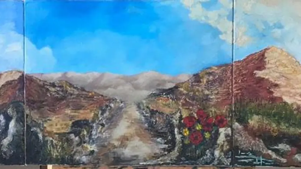 Painting titled, "Looking East," by Israeli artist Marc Provisor. Credit: Marc Provisor.