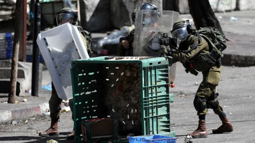 Clashes between Israeli forces and Palestinians in Hebron on Aug. 21, 2020. Photo by Wissam Hashlamoun/Flash90.