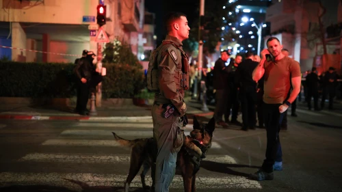 Israeli security forces at the scene of a stabbing attack in Tel Aviv, Jan. 21, 2025. Photo by Itai Ron/Flash90.